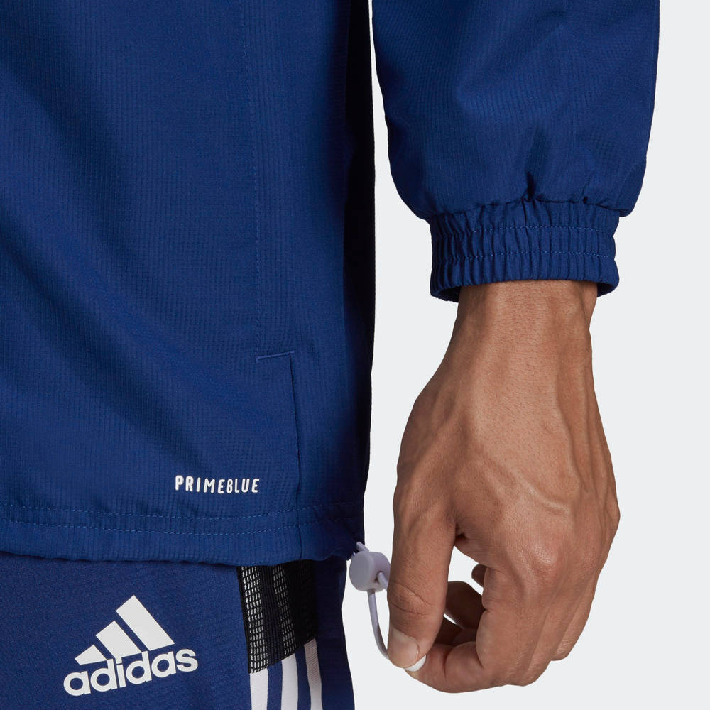 Adidas Tiro Primeblue Warm Windbreaker Black Blue Victory The Sole