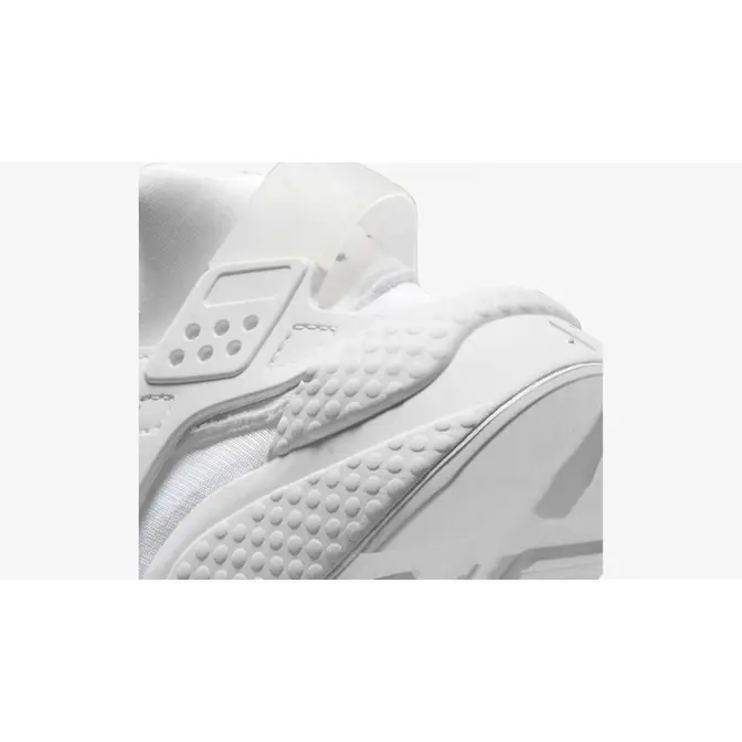 Nike Air Huarache Triple White Closeup