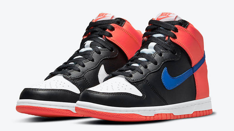 Nike Dunk High GS Black Orang Blue DB2179-001 front