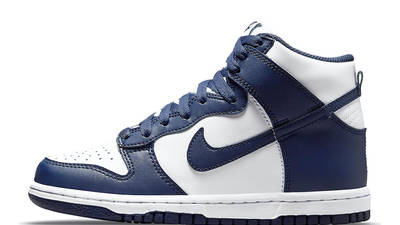 dunk high navy white