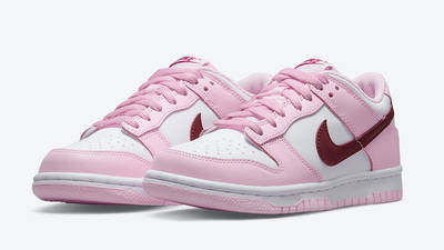 Nike Dunk Low GS Pink Red White CW1590-601 front