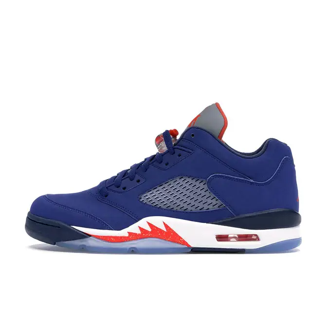 Red white and hot sale blue jordan 5