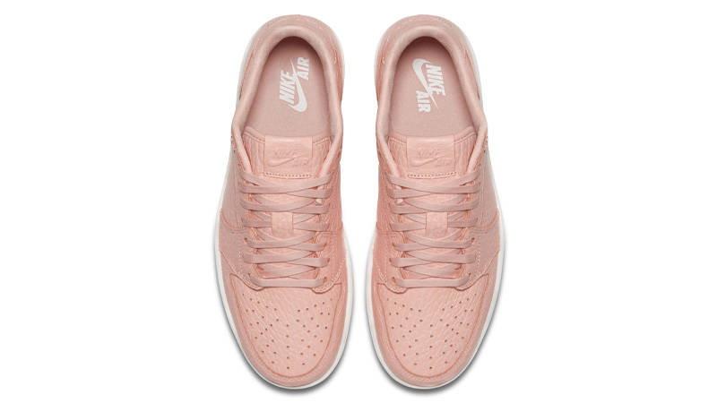 Air Jordan 1 Low Swooshless Pink Top Down View