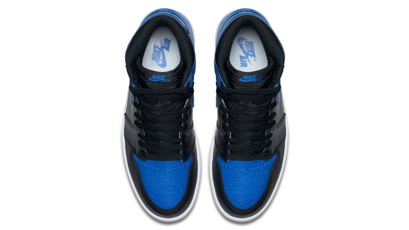 Jordan 1 Retro High OG Royal 2017 Top Down View