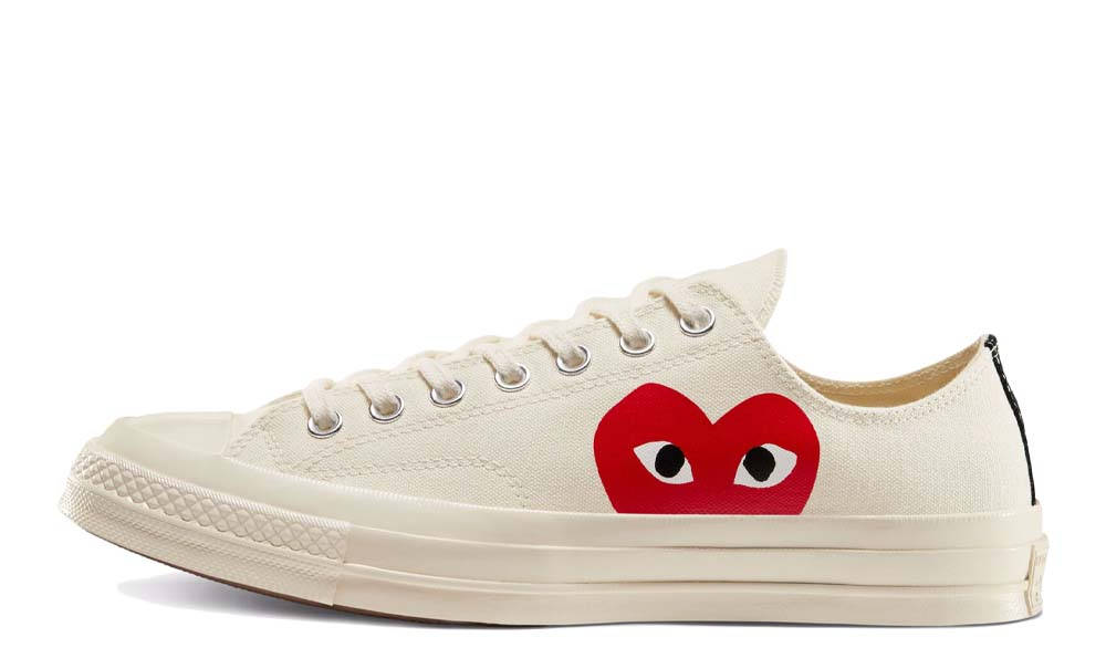 low white cdg converse