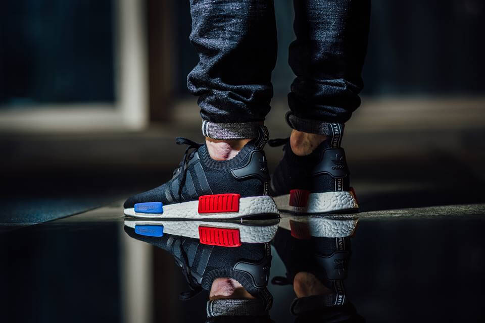 black blue and red nmd