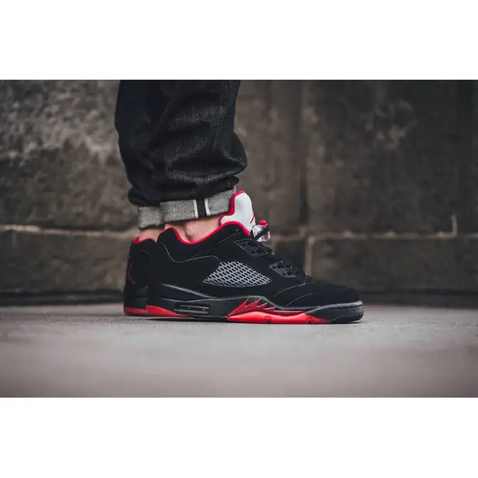 Nike Air Jordan 5 Low Alternate Black Red Where To Buy 819171 001 The Sole Supplier