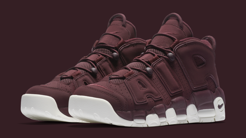 nike air more uptempo maroon