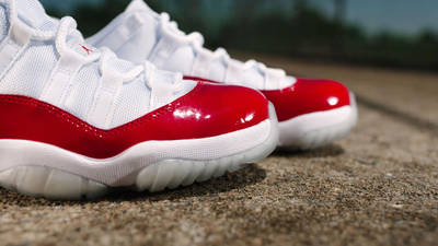 jordan 11 all white red bottom