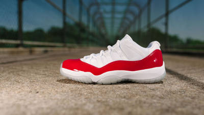 jordan 11 all white red bottom