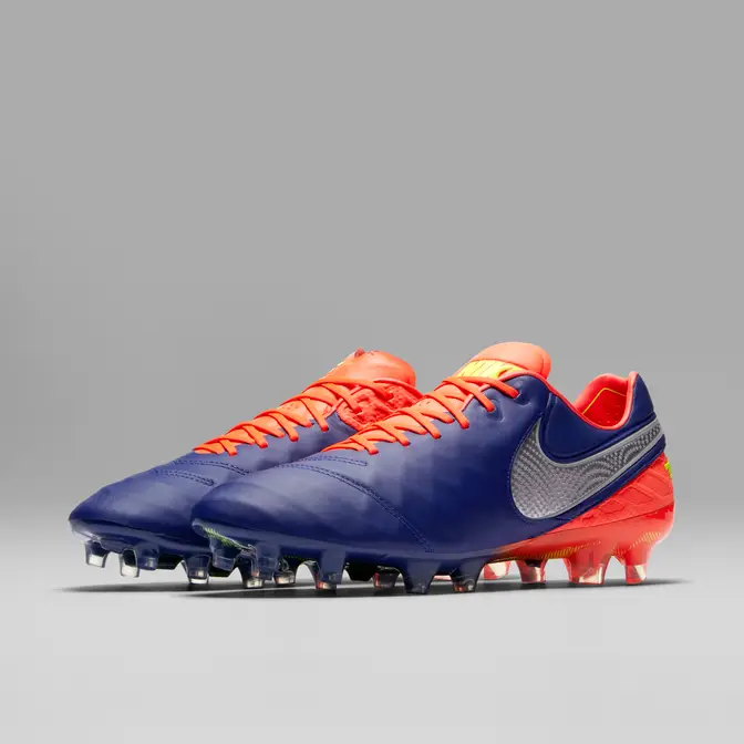 nike blue and orange tiempos