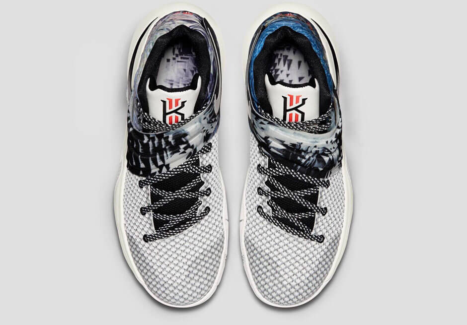 Nike Kyrie 5 White Black Men 's Basketball Shoes Shin
