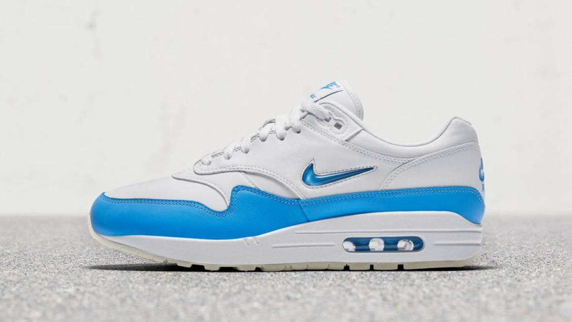 Nike Air Max 1 Jewel University Blue Size UK 7 Great - Depop