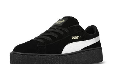 puma suede creepers black and white