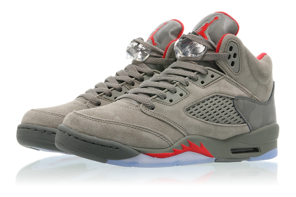 jordan 5 gray and red