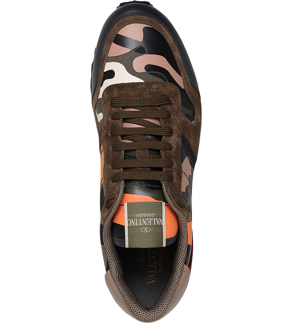 Valentino Camouflage Leather Trainer