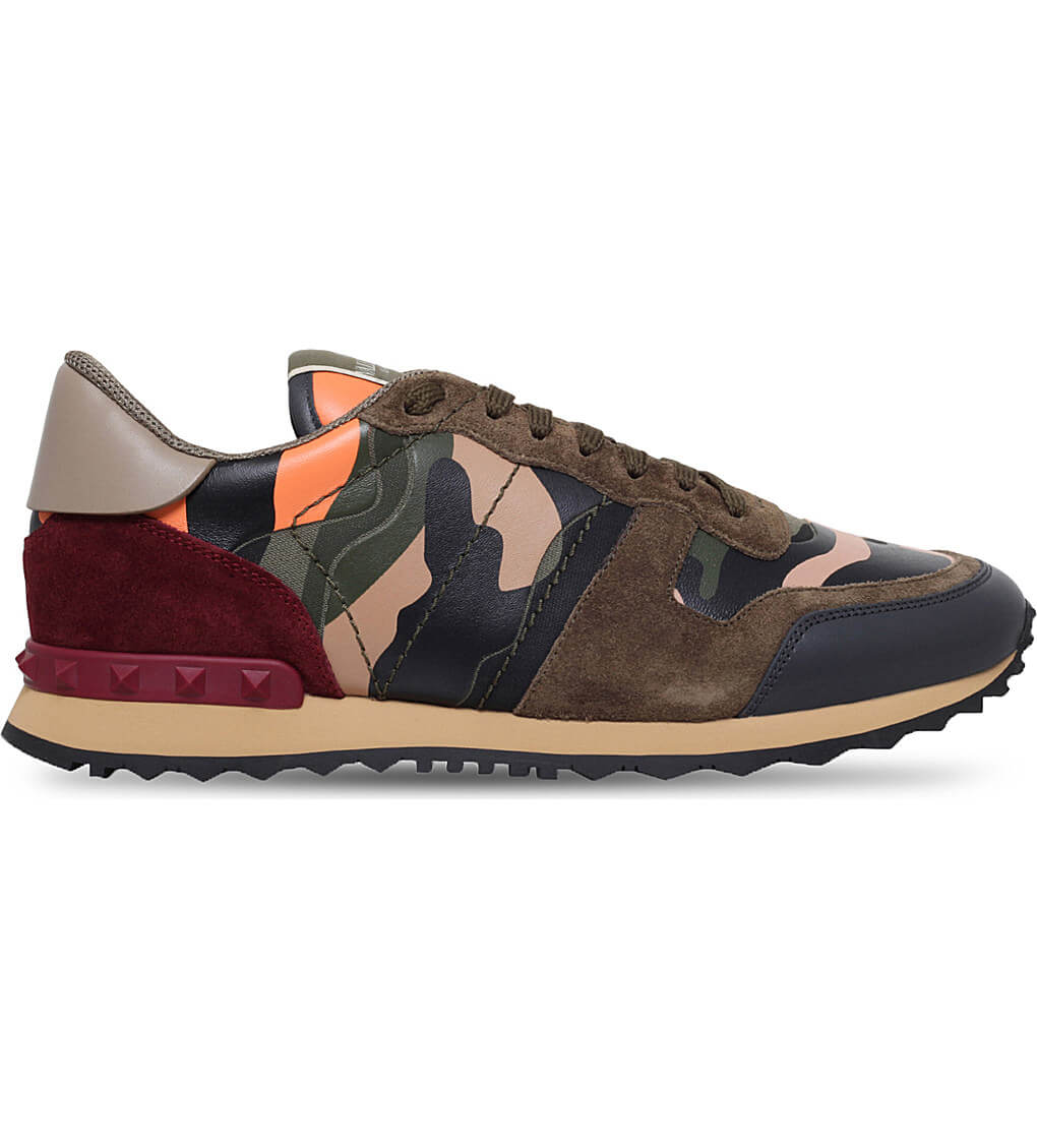 Valentino Camouflage Leather Trainer