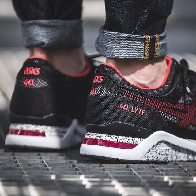 asics gel lyte iii red and black