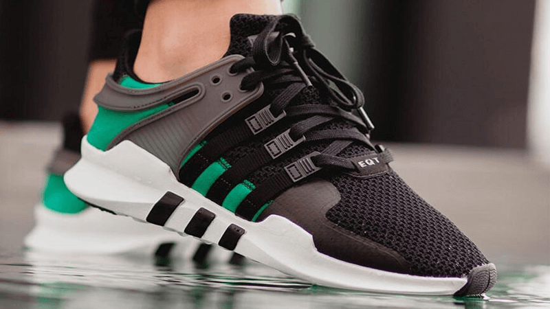 adidas eqt support adv black and green 