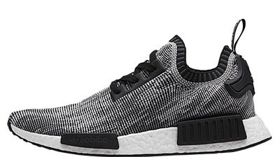 nmd primeknit black and white