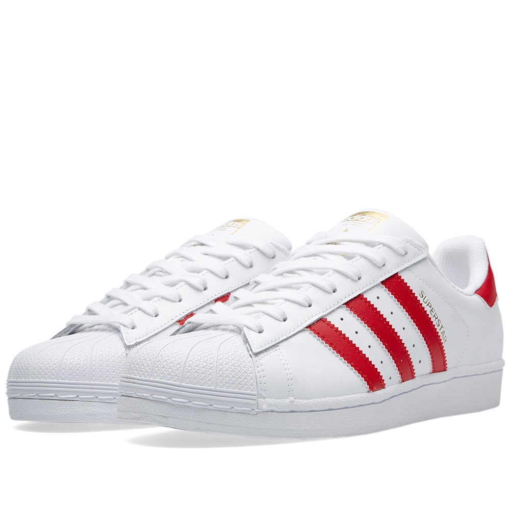 adidas Superstar Foundation White Scarlet - Where To Buy - B27139 