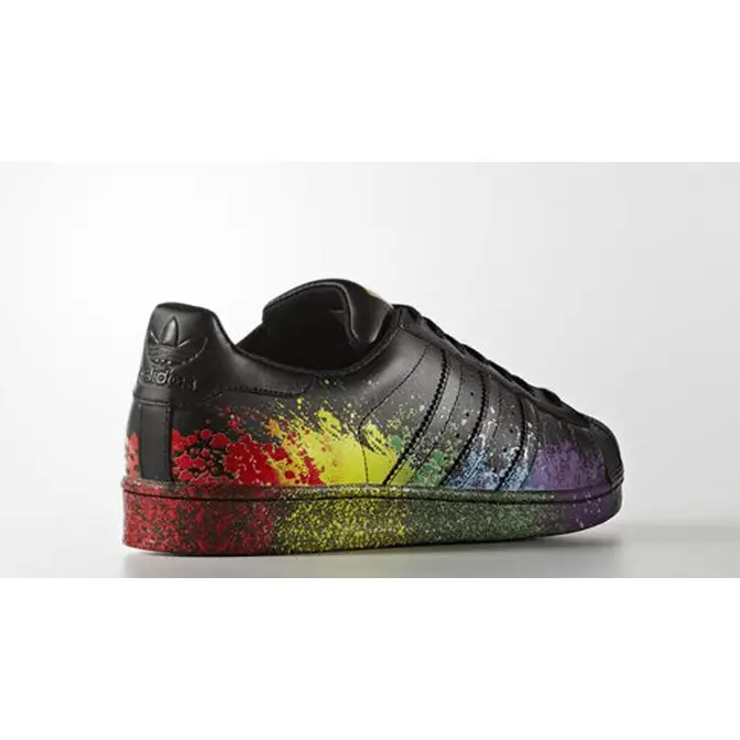 piano Ringlet Achtervolging adidas Superstar LGBT Black Rainbow Splatter | Where To Buy | BB1687 | The  Sole Supplier