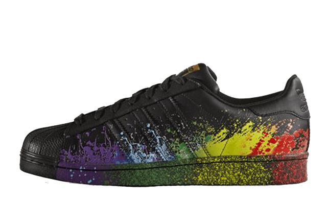 adidas superstar black rainbow online