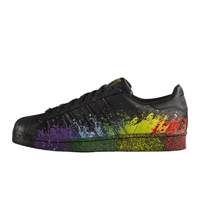 Privilegio compromiso agricultores adidas Superstar LGBT Black Rainbow Splatter | Where To Buy | BB1687 | The  Sole Supplier