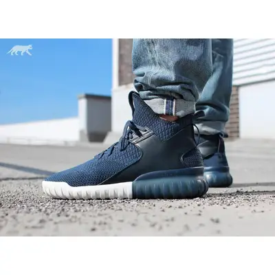 Adidas tubular x primeknit shops navy