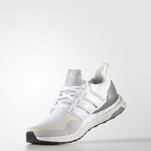 white and gray ultra boost