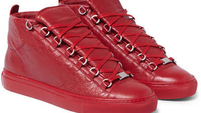 red leather balenciaga