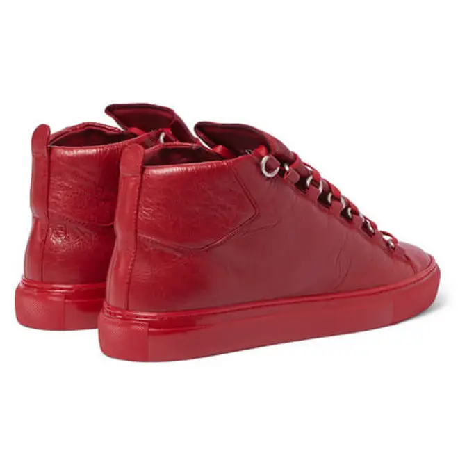 Balenciaga Arena Top High Red Sneakers  Tinkerlust