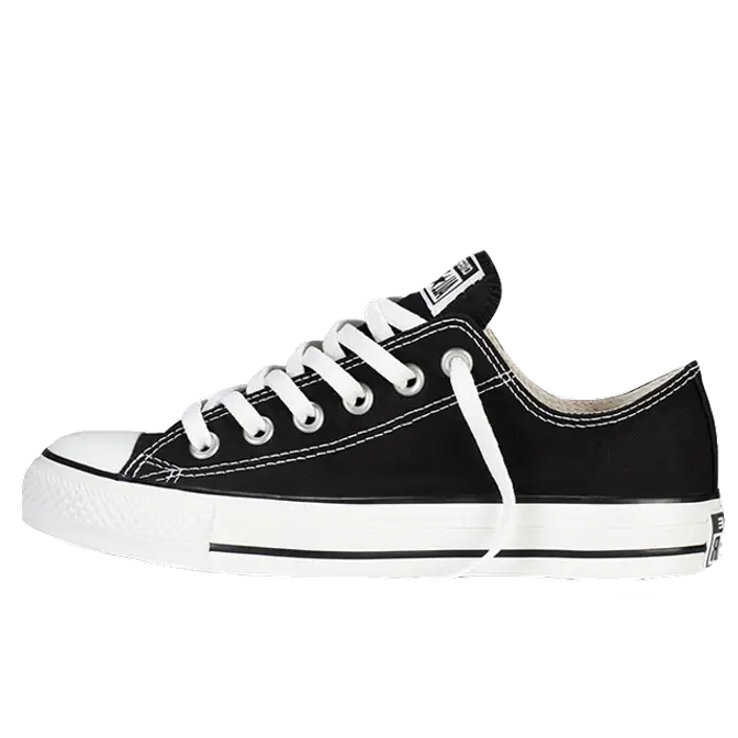 Converse black deals low cut price