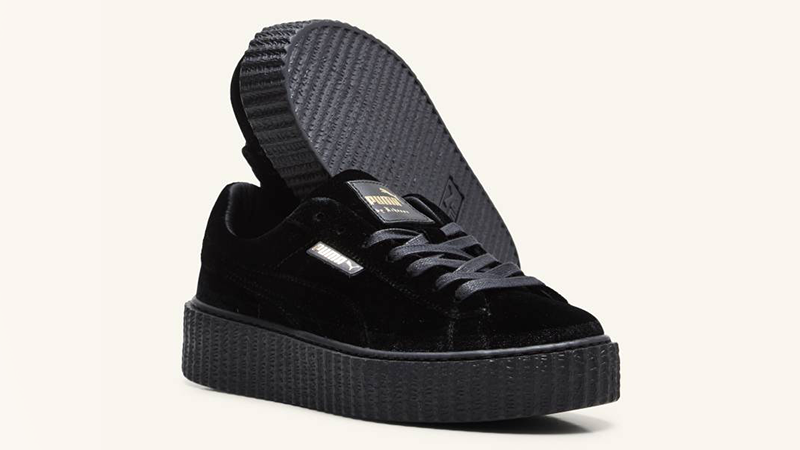 puma black velvet shoes