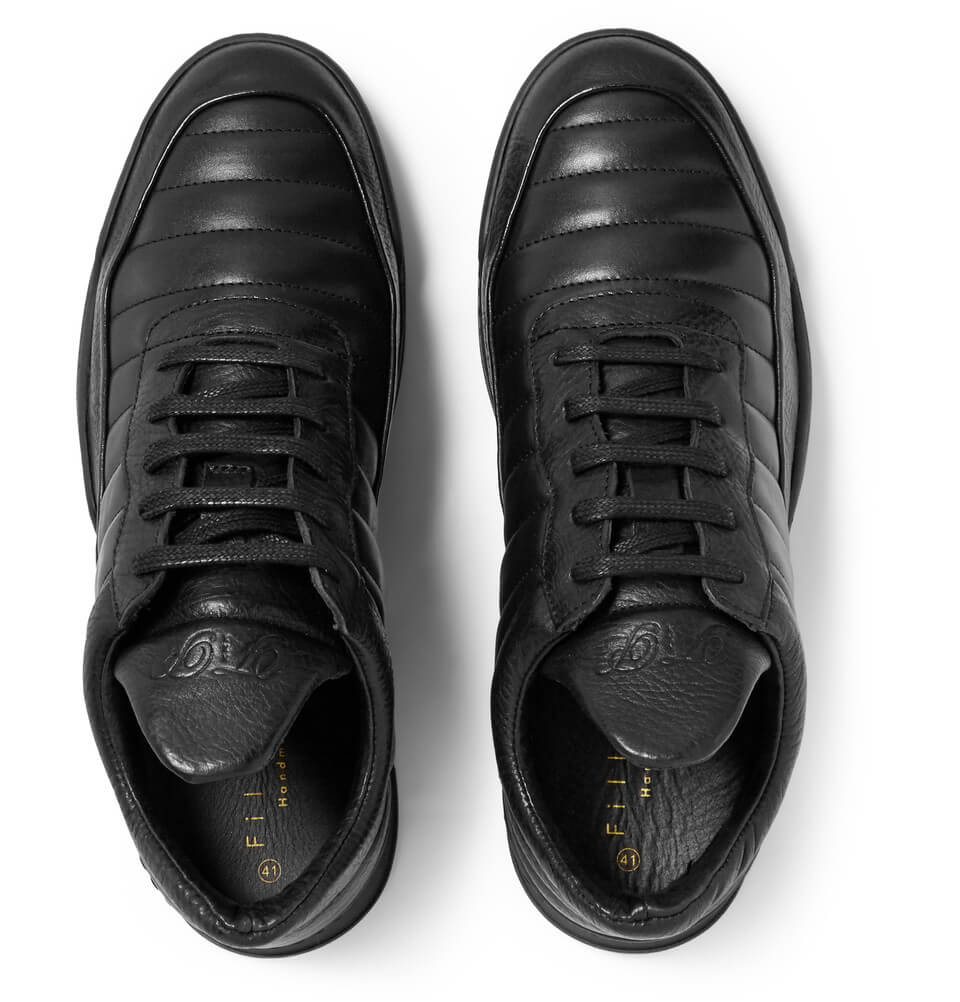 Filling Pieces Low Top Fuse Leather Sneakers Black