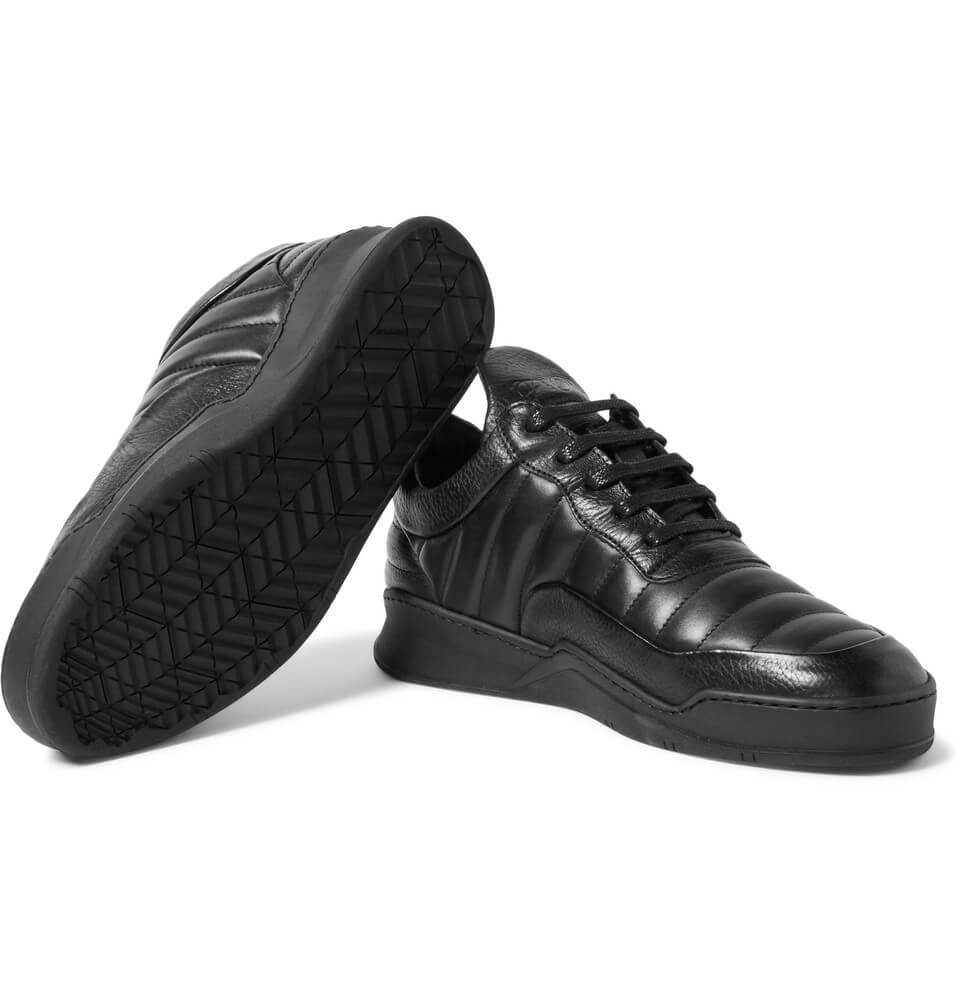 Filling Pieces Low Top Fuse Leather Sneakers Black