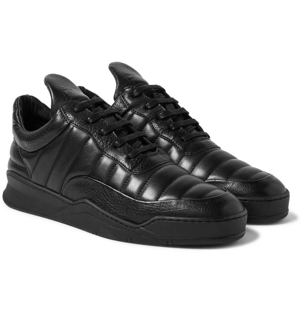 Filling Pieces Low Top Fuse Leather Sneakers Black