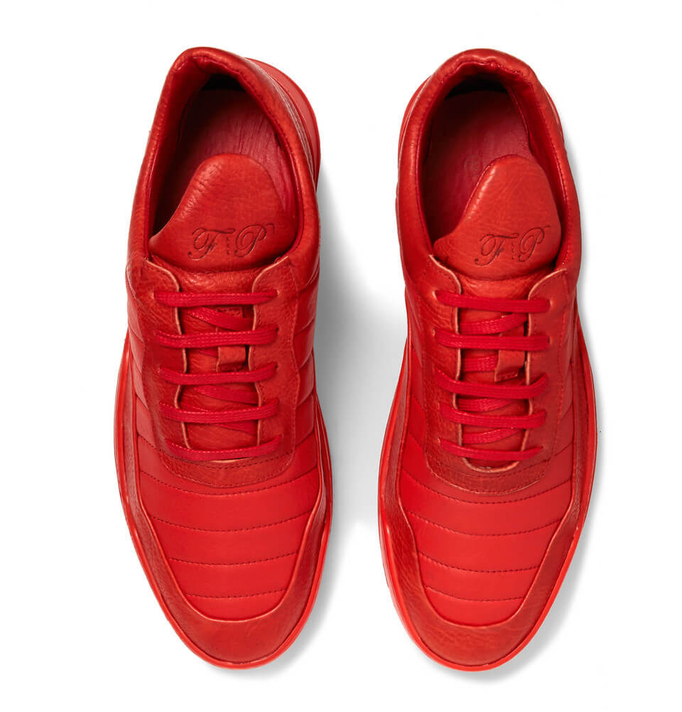 Filling Pieces Low Top Fuse Leather Sneakers Red