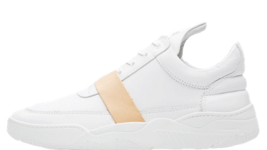 Filling Pieces Low Top Leather Strap White