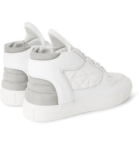 Filling Pieces Nubuck Trimmed Quilted Leather White