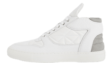 Filling Pieces Nubuck Trimmed Quilted Leather White