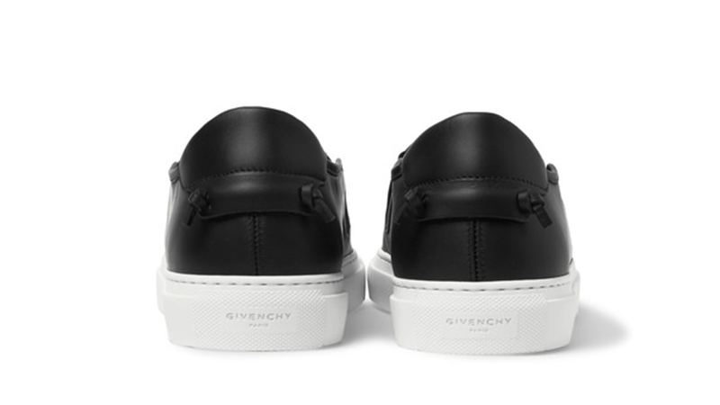 Givenchy Appliqued Leather Slip-On Black