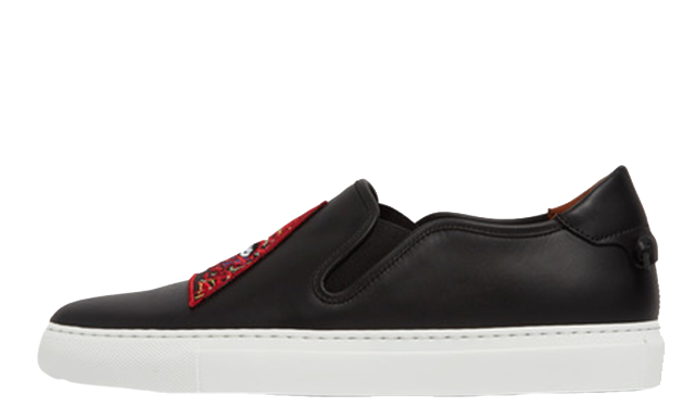Givenchy Appliqued Leather Slip-On Black