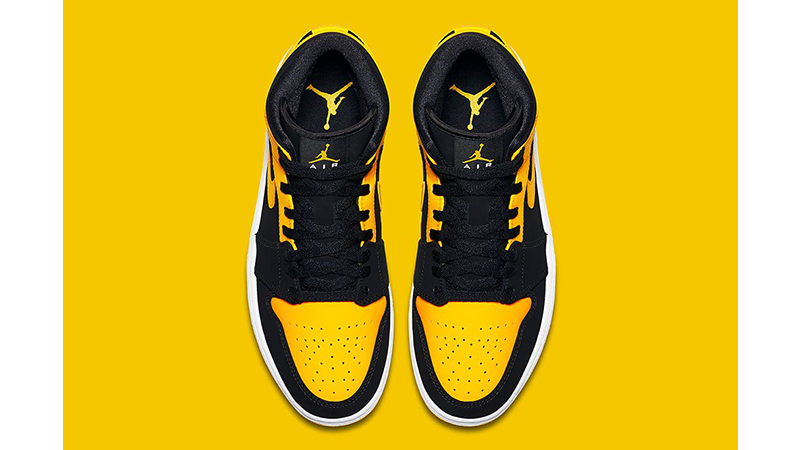 black and yellow nike jordan 1