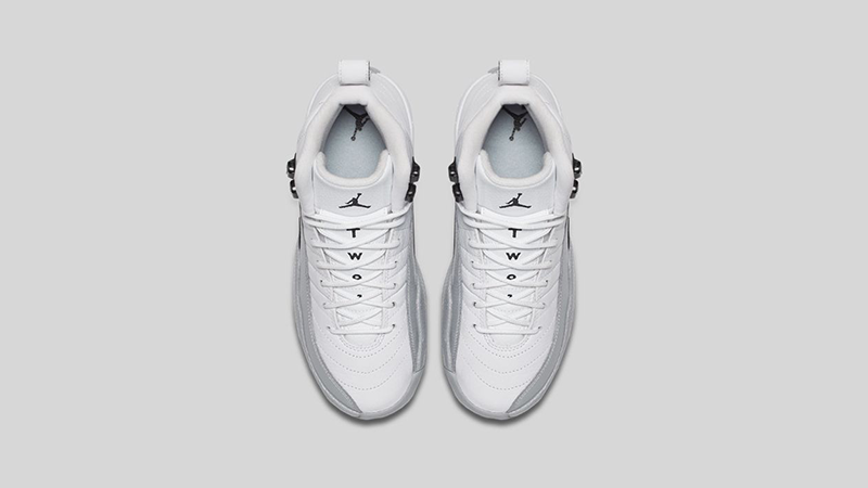 jordan 12 grey and white gs