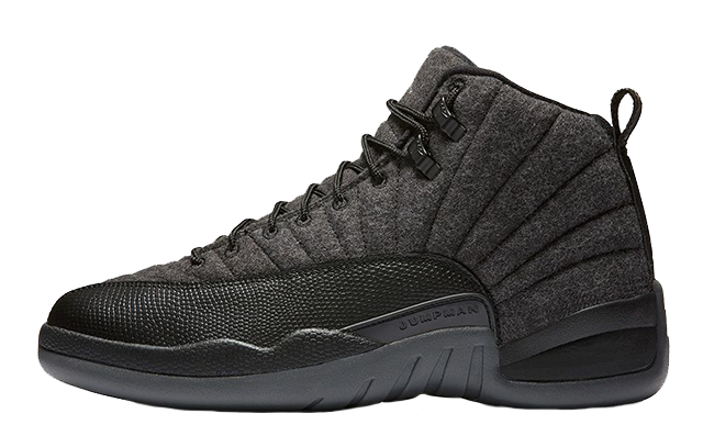 Jordan 12 Wool Black