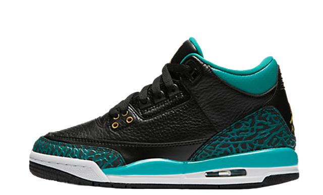 teal and gold jordans