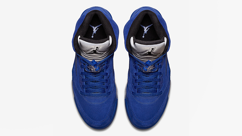 Jordan 5 hot sale blue suede