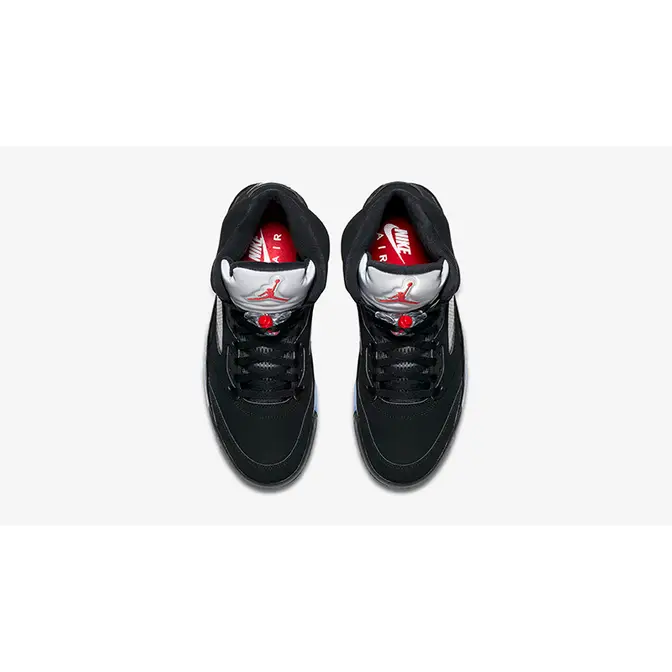 Nike Air Jordan Retro 5 Black Metallic 2016 Size 18 Red Silver White  845035-003