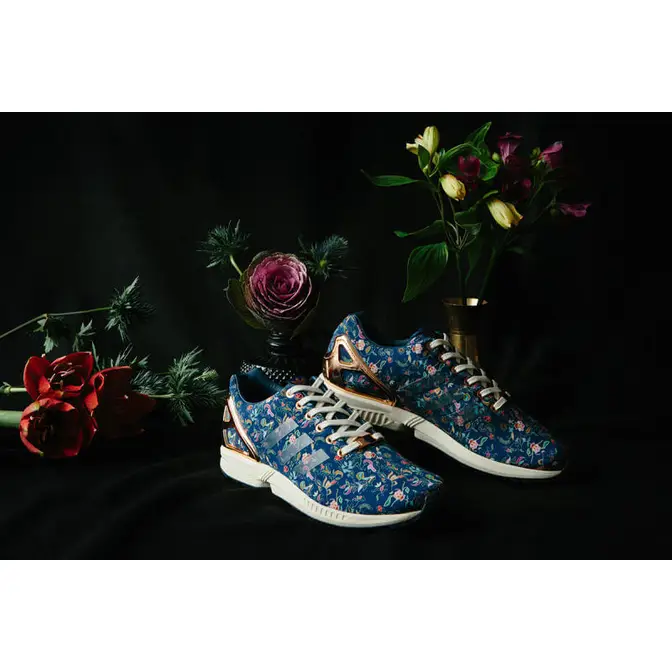 Adidas zx flux 2024 floral print